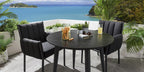 Portals Round Outdoor Dining Table 90cm Charcoal