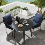 Portals Round Outdoor Dining Table 90cm Charcoal