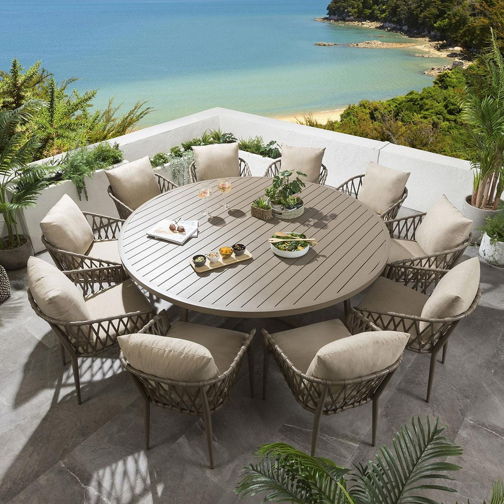 Sun Garden Round Dining Table 200cm Beige