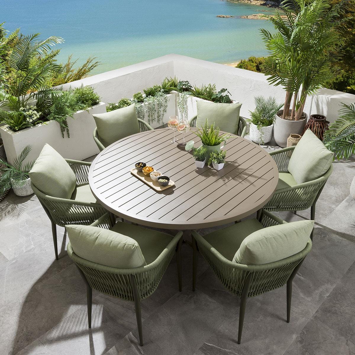 Sun Garden Round Dining Table 150cm Beige