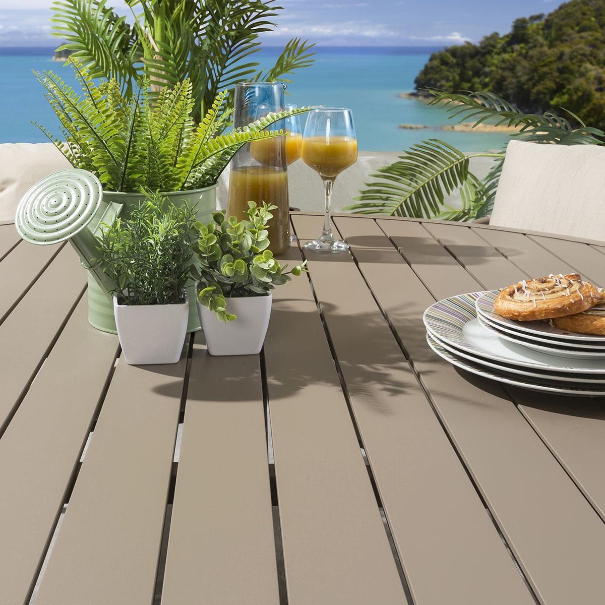 Sun Garden Round Dining Table 150cm Beige