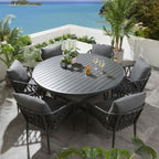 Sun Garden Round Dining Table 150cm Grey