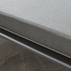 2 Cayman Garden Cushioned Sun Loungers Grey 196x70cm