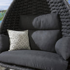 2 Rope Hanging Egg Chair Single & Double Set - Charcoal