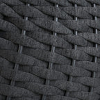 2 Rope Hanging Egg Chair Single & Double Set - Charcoal