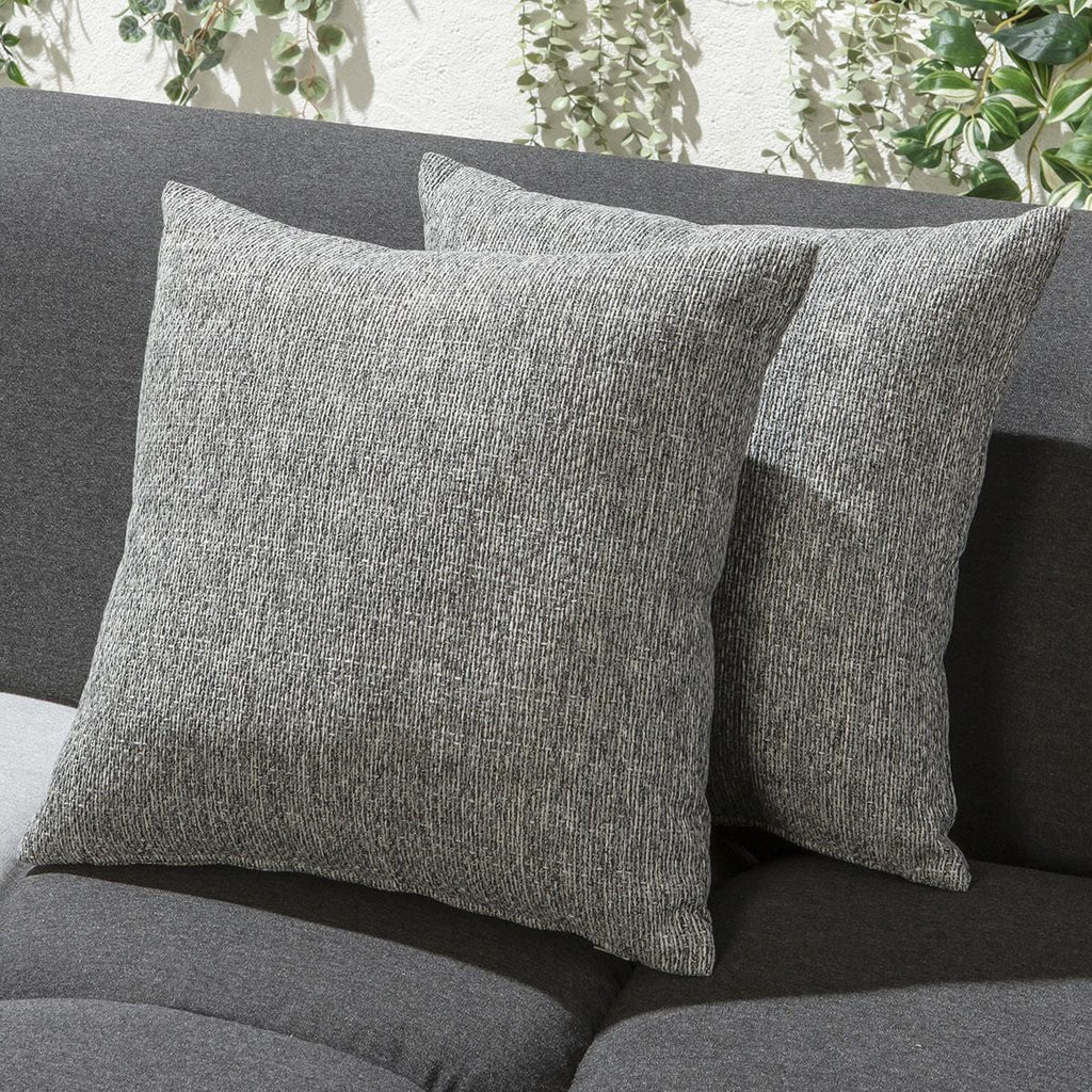 2 Mia Woven Smoke Grey Outdoor Cushions 40cm