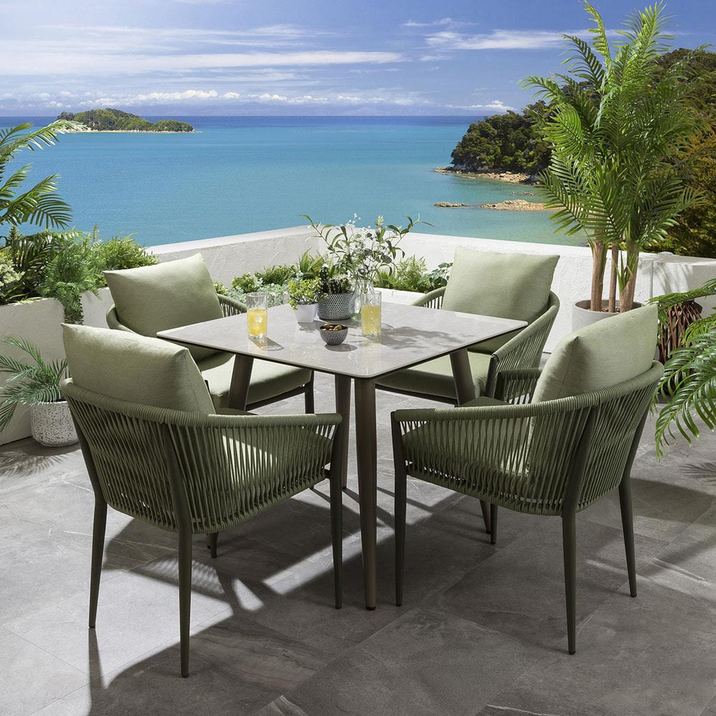 2 Cole Outdoor Garden Dining Chairs Green