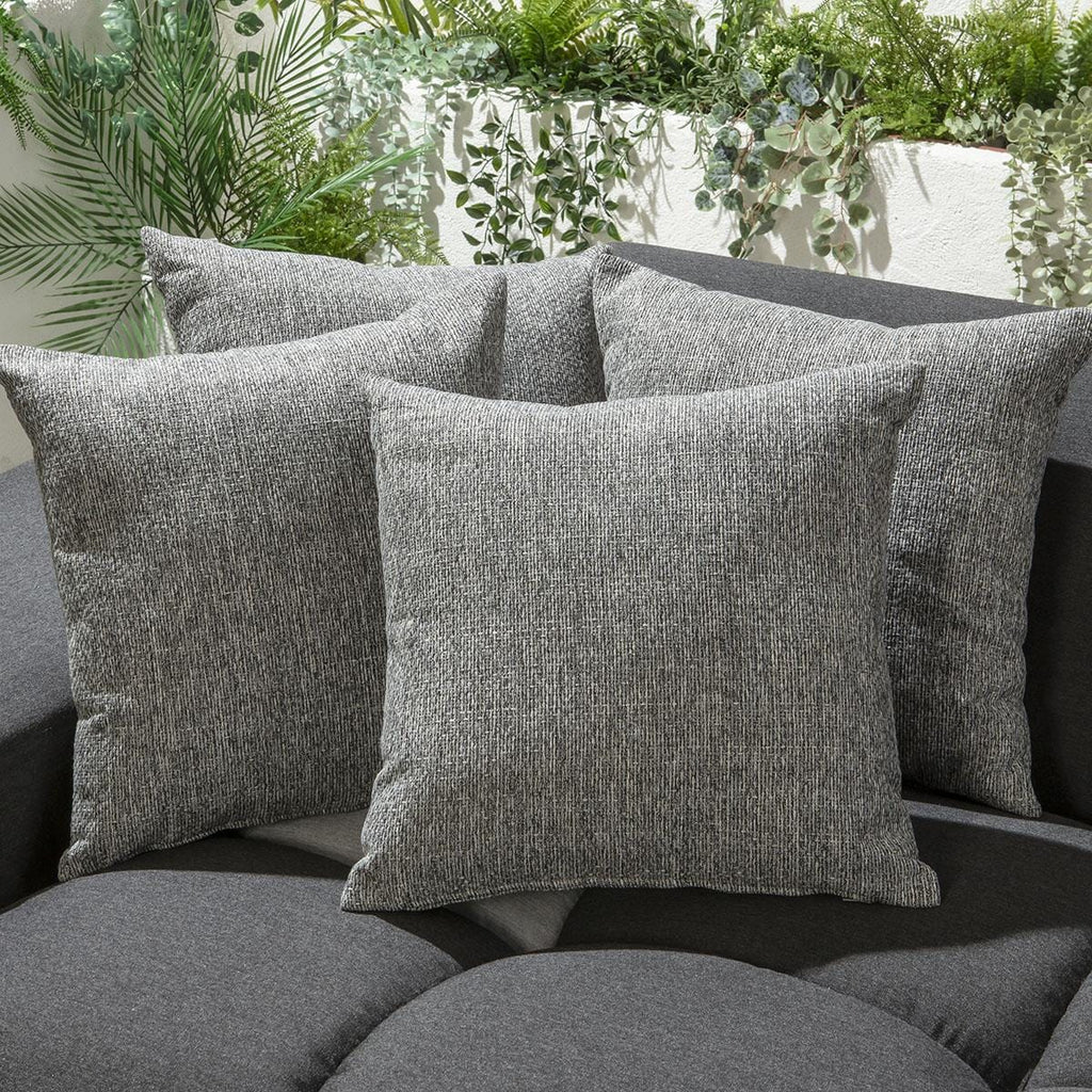 4 Mia Woven Smoke Grey Outdoor Cushions 40cm