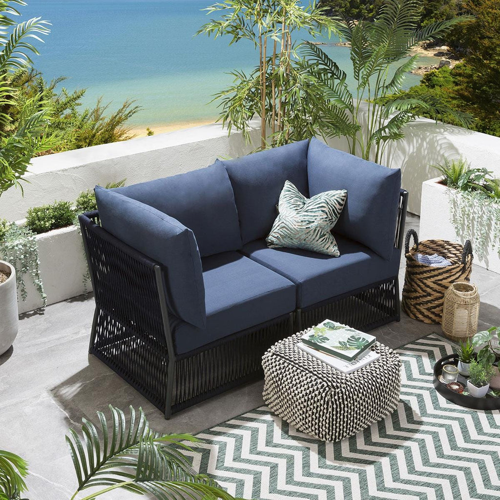 Cole Modular Garden Sofa Set Blue 148x74cm S2