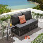 Cole Modular Garden Sofa Set Grey 140x74cm S2B