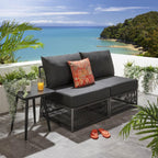 Cole Modular Garden Sofa Set Grey 140x74cm S2B