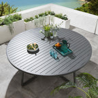 Sun Garden Round Dining Table 200cm Grey