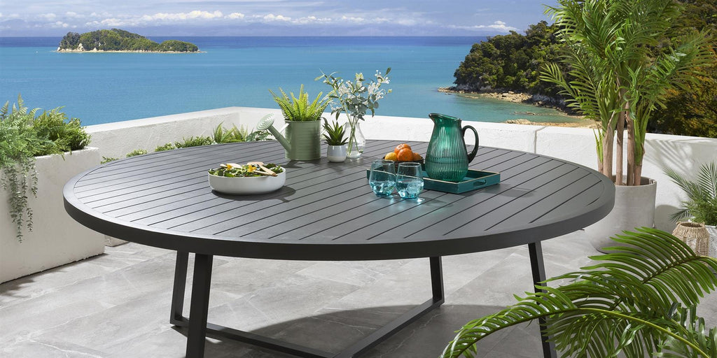 Sun Garden Round Dining Table 200cm Grey