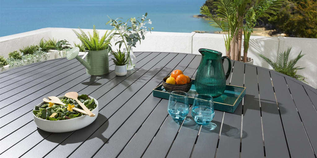 Sun Garden Round Dining Table 200cm Grey
