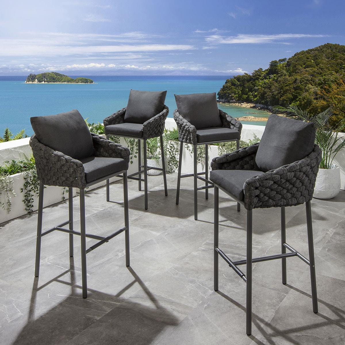 Sundowner Outdoor Garden Bar Stool Charcoal