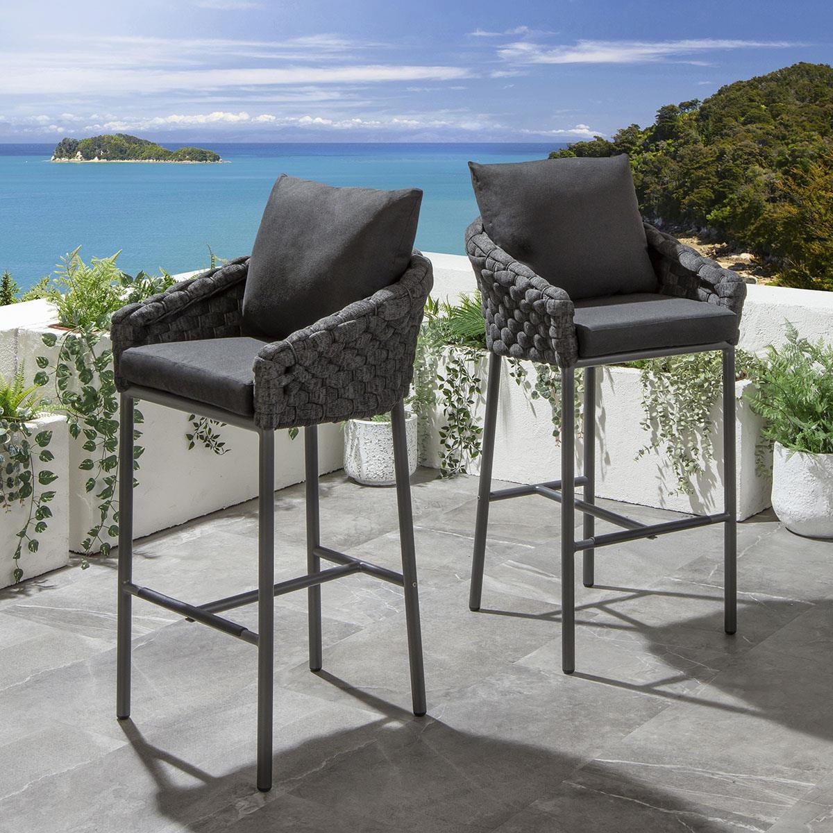 Sundowner Outdoor Garden Bar Stool Charcoal