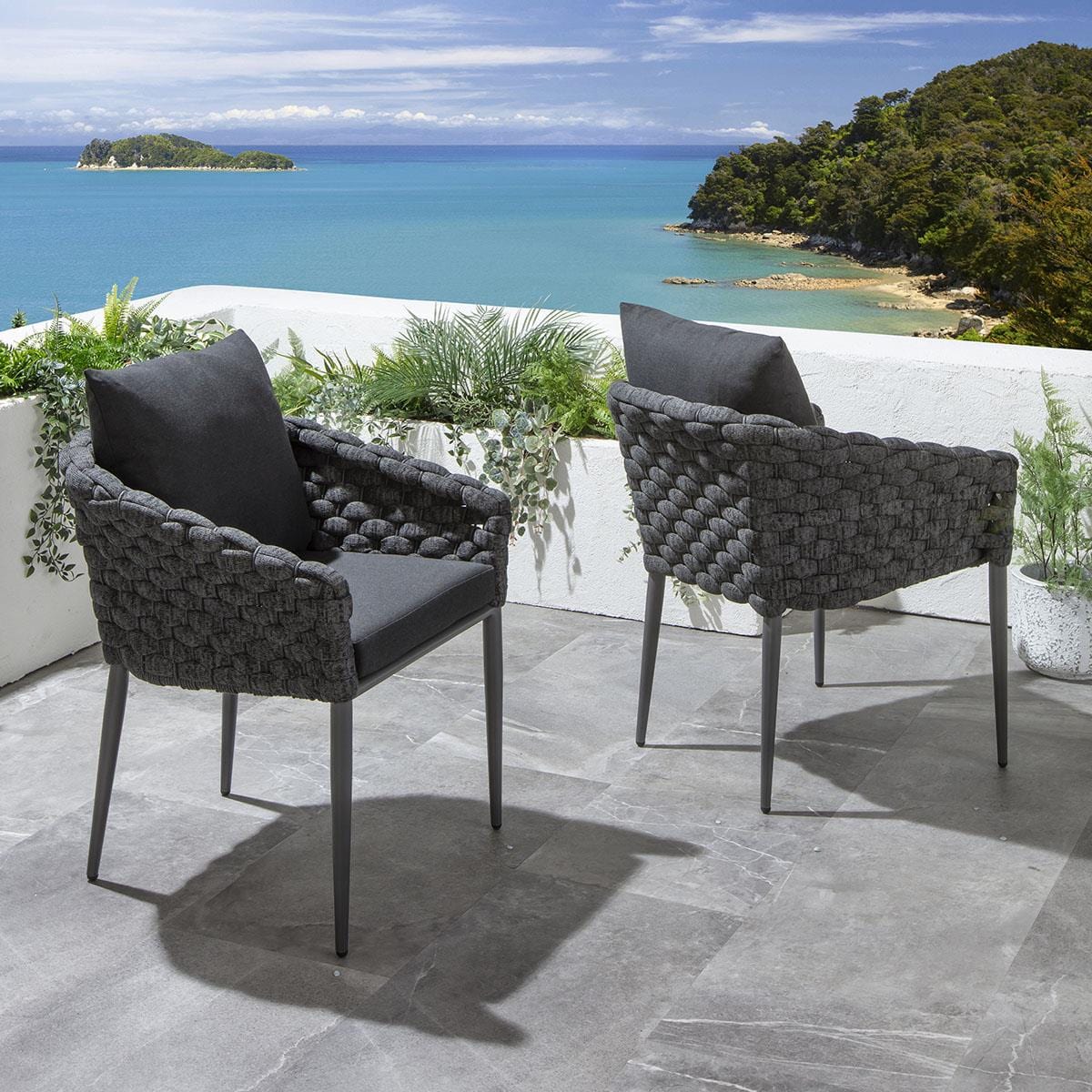 Sundowner Outdoor Garden Dining Chair Charcoal